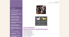 Desktop Screenshot of lentigokennels.com